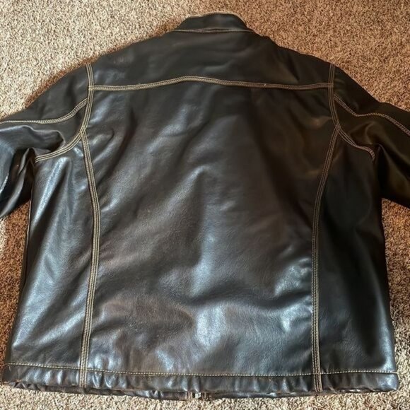 Columbia Sportswear Faux Leather Jacket Brown Large - Picture 7 of 12
